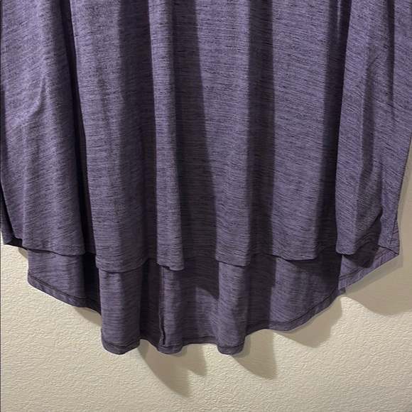 LuLaRoe Carly Purple High Low Dress with Raglan Sleeves - Picture 4 of 7